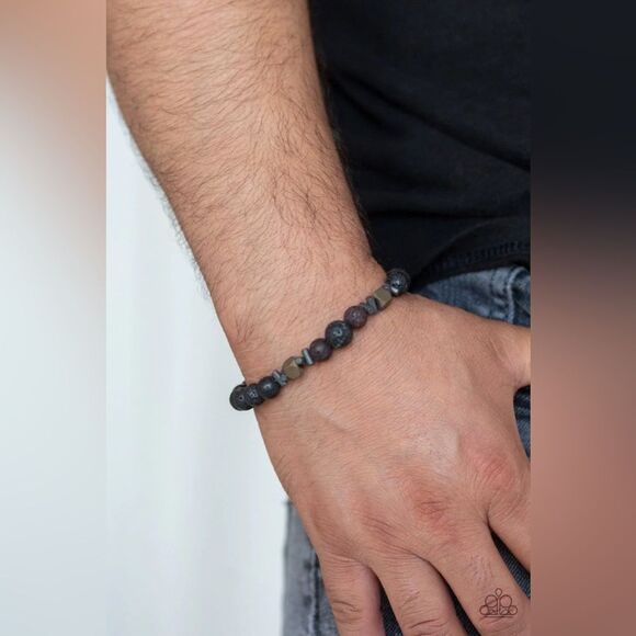 Em-Powered Brown Lava Bead Bracelet (104) - Picture 1 of 2